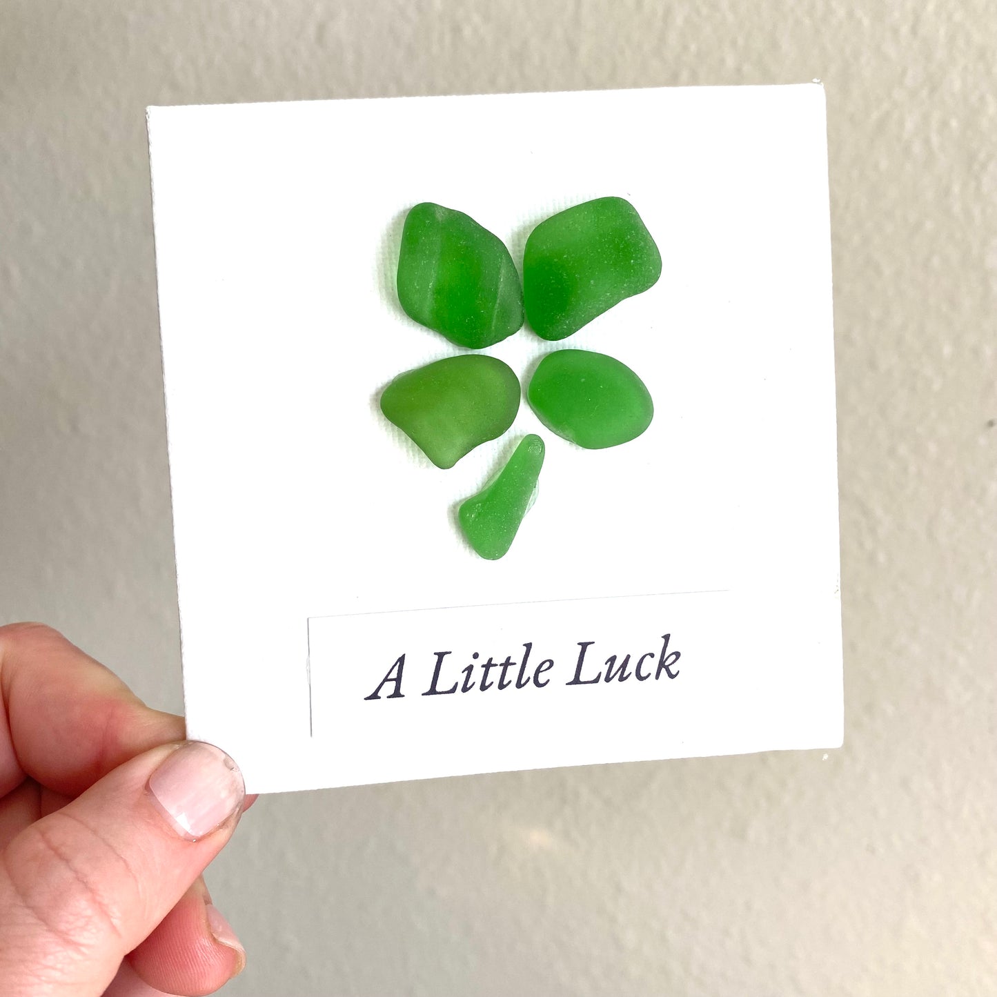 Four-Leaf Clover Collection | 4x4 Sea Glass Art
