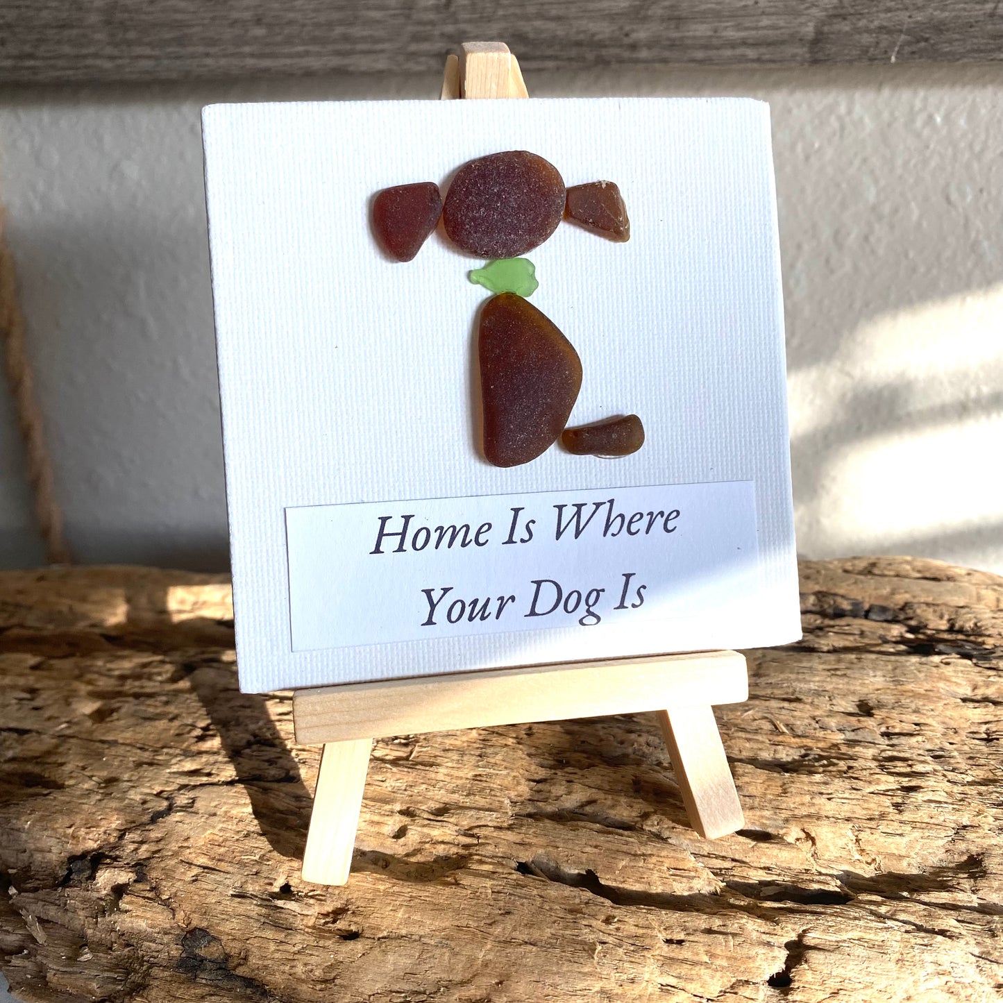 4x4 Sea Glass Art | Dog Lover Collection