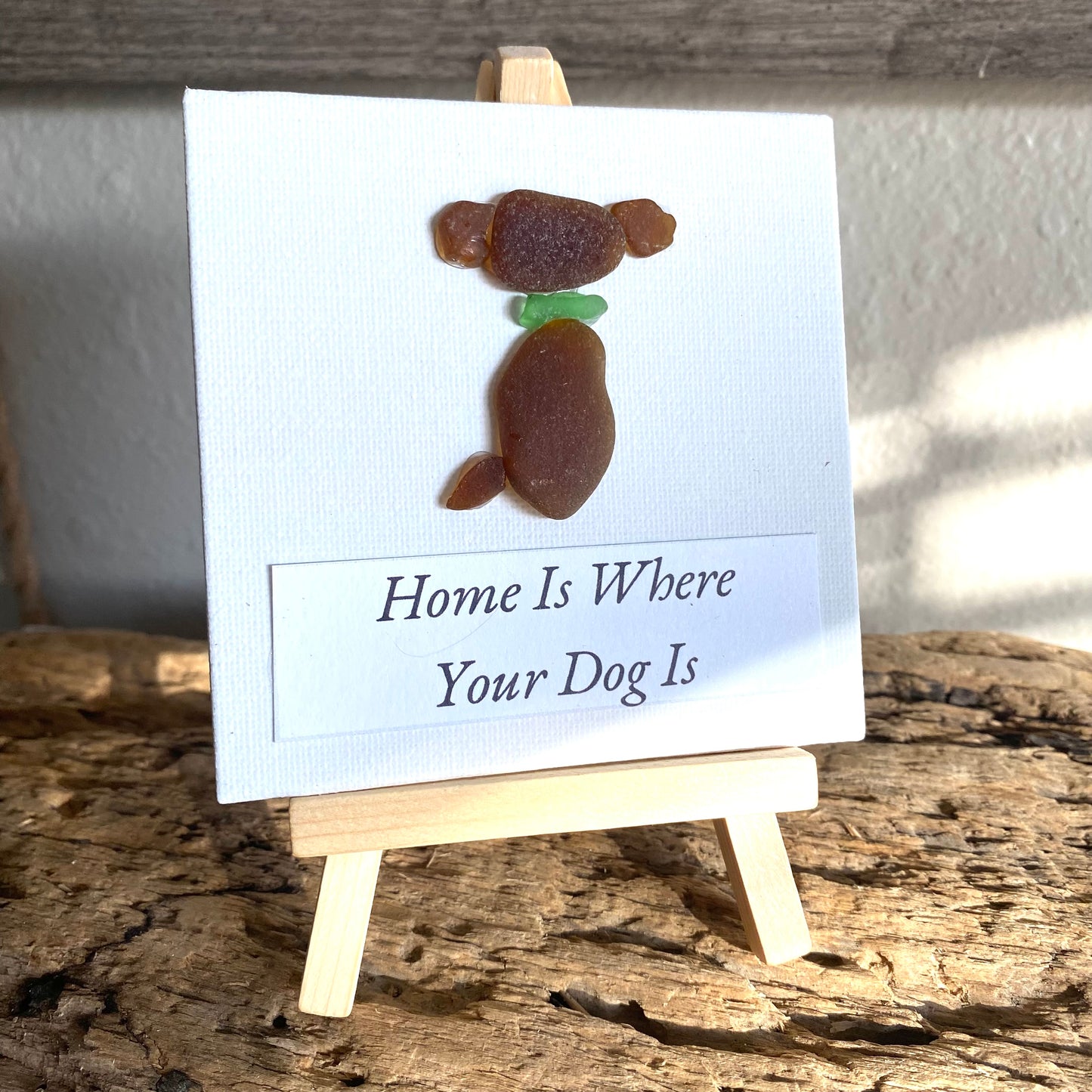 4x4 Sea Glass Art | Dog Lover Collection