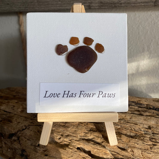 4x4 Sea Glass Art | Dog Lover Collection