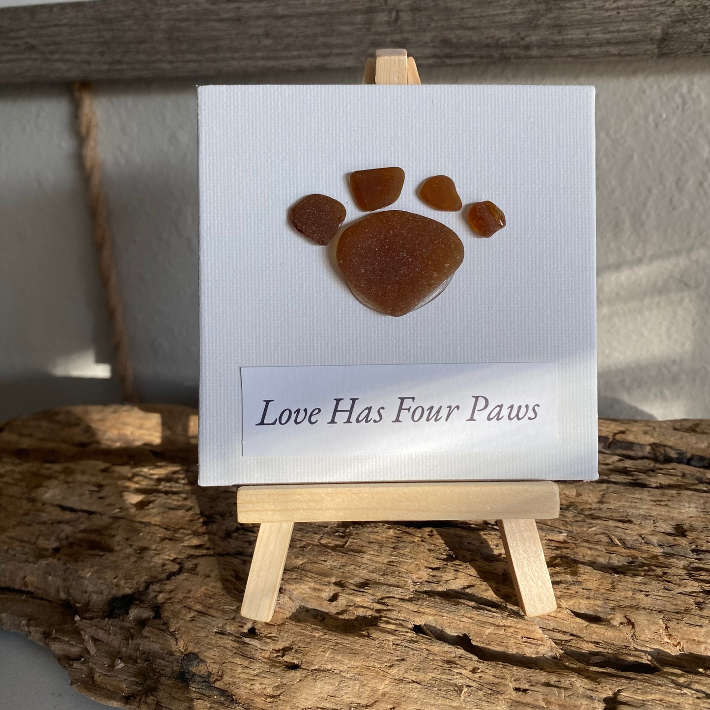 4x4 Sea Glass Art | Dog Lover Collection