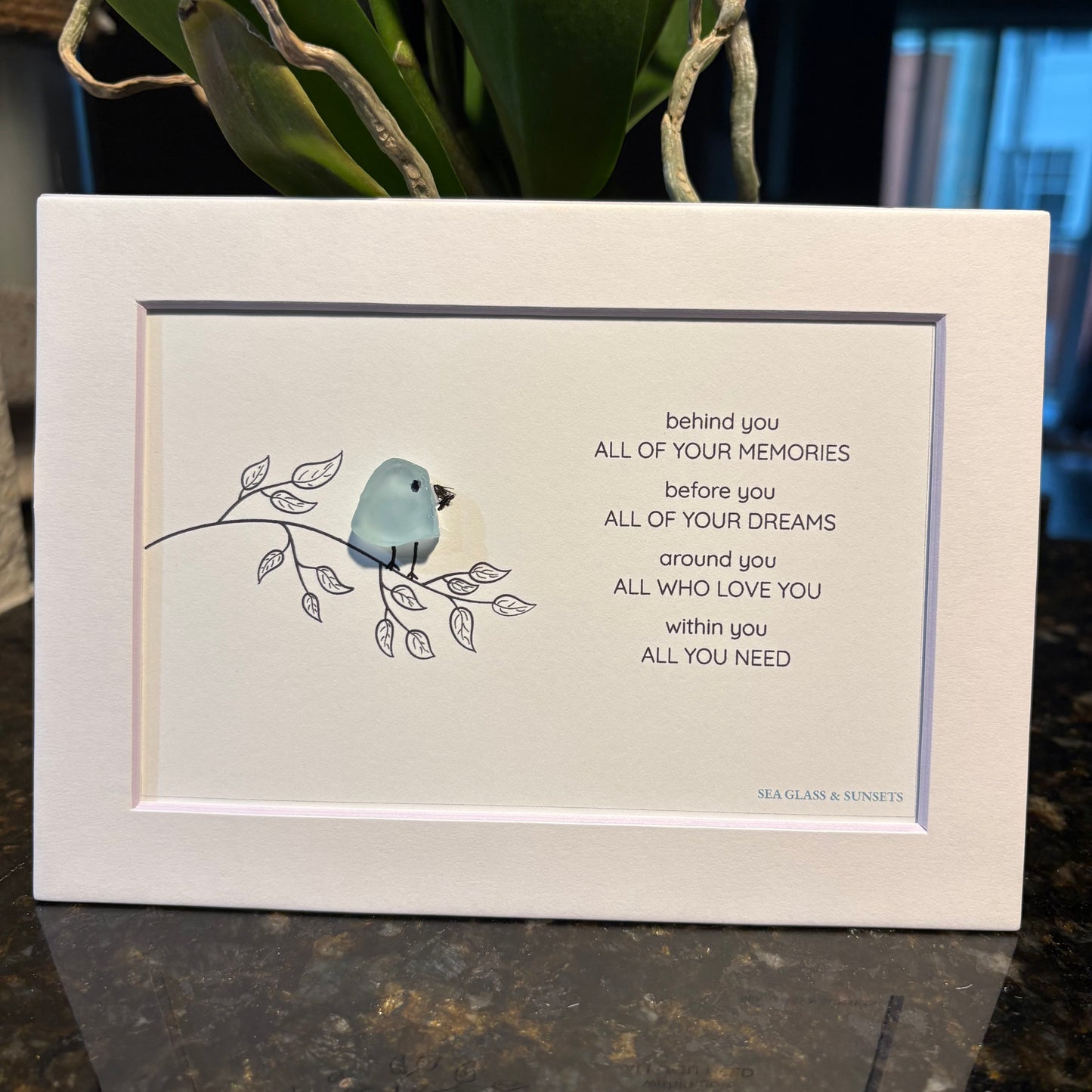 A New Journey – Genuine Sea Glass Art