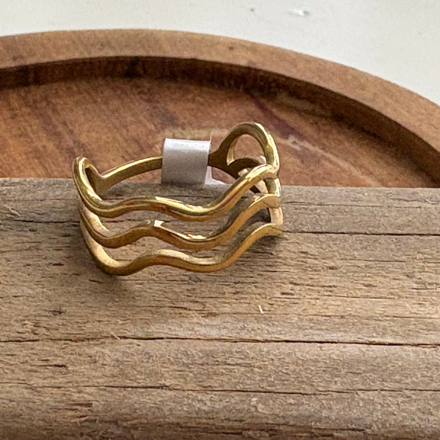 Triple Wave Ring: Ride the Tide