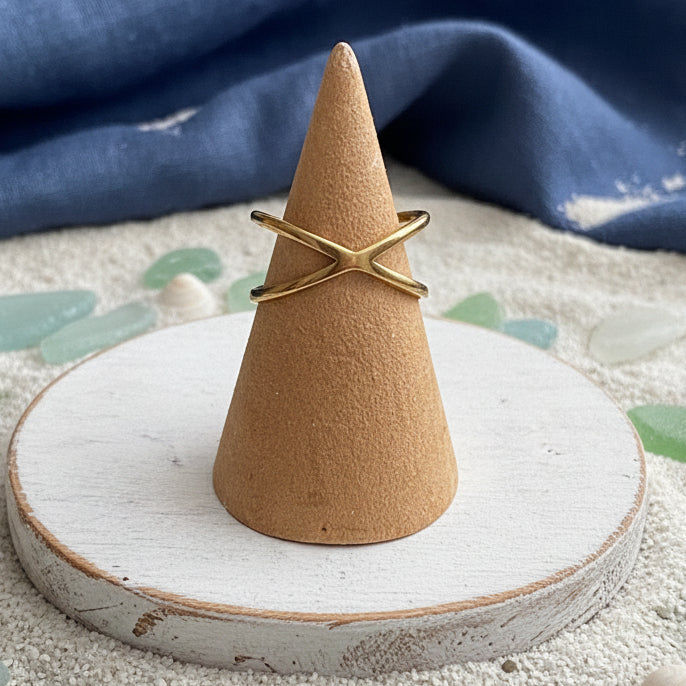 The Tidal X 18K Gold Statement PVD  Ring