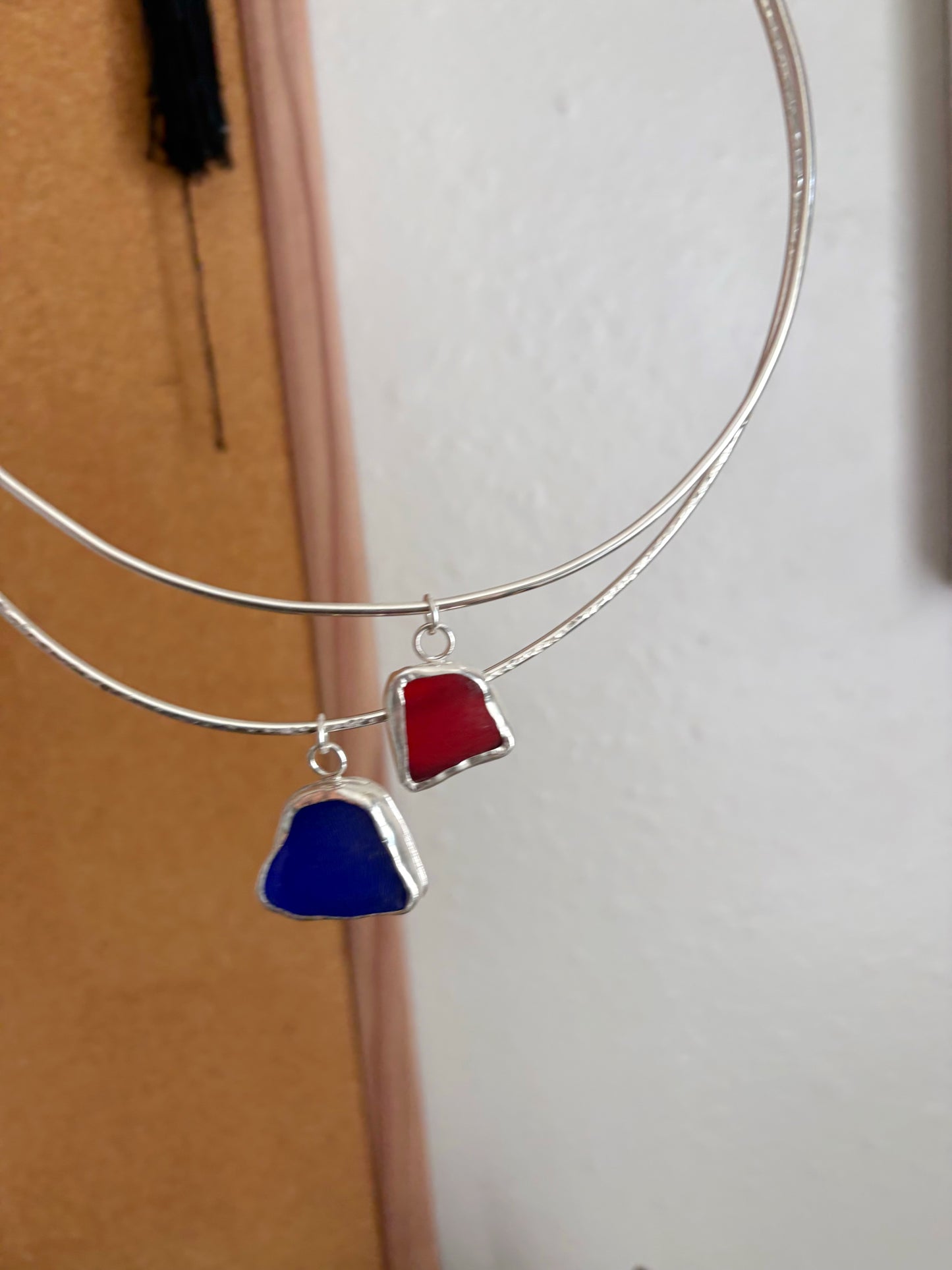 Sea to Shining Sea | Cobalt Blue Sea Glass Sterling Silver Collar Necklace