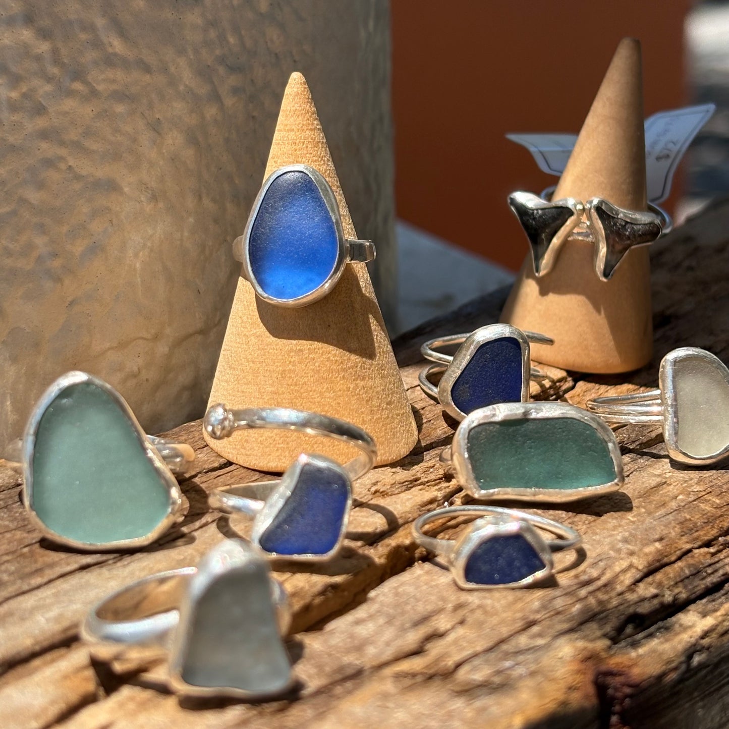 The Voyager Ring | Rare Cobalt Sea Glass