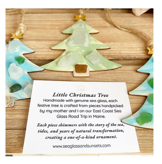 Little Christmas Tree Sea Glass Ornament