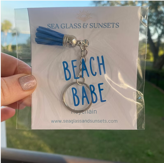 Beach Babe Keychain or Bag Charm