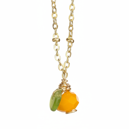Florida Orange Glass Necklace