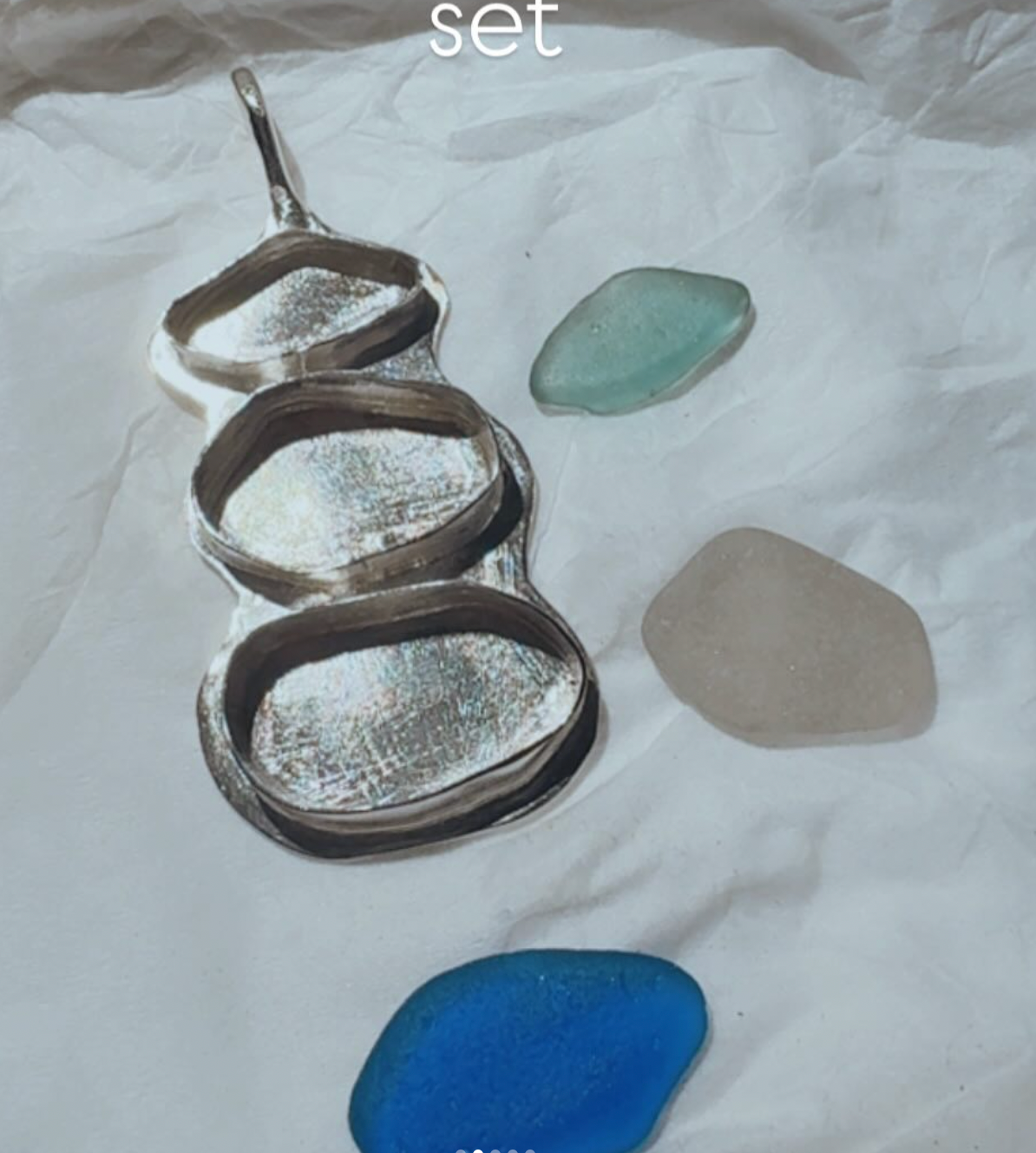 The Horizon Road Trip Necklace: Rare Cobalt & Teal Sea Glass Statement Pendant in .925 Sterling Silver