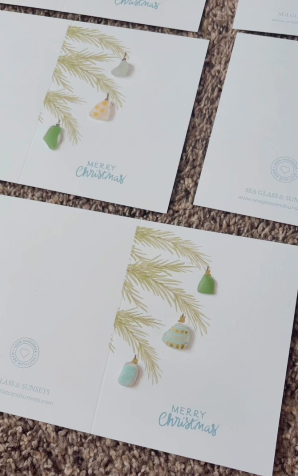Sea Glass Ornaments Greeting Card