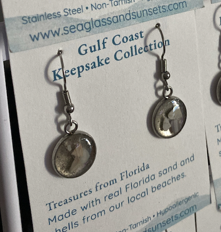 Florida Gulf Coast Sand & Crushed Shell Drop Earrings – Stainless Steel 8