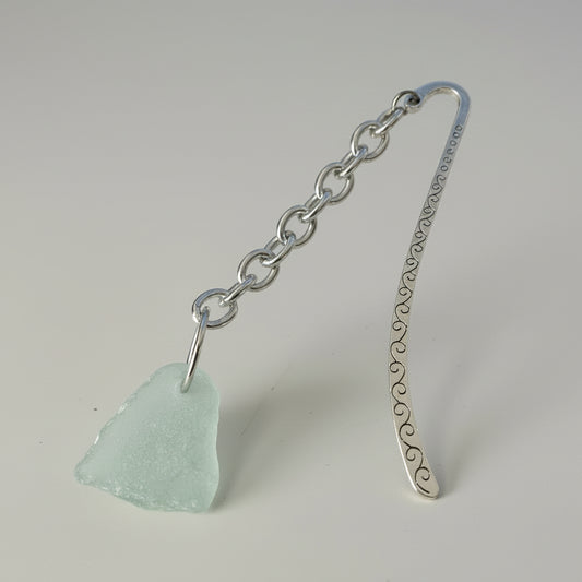 genuine sea glass bookmark