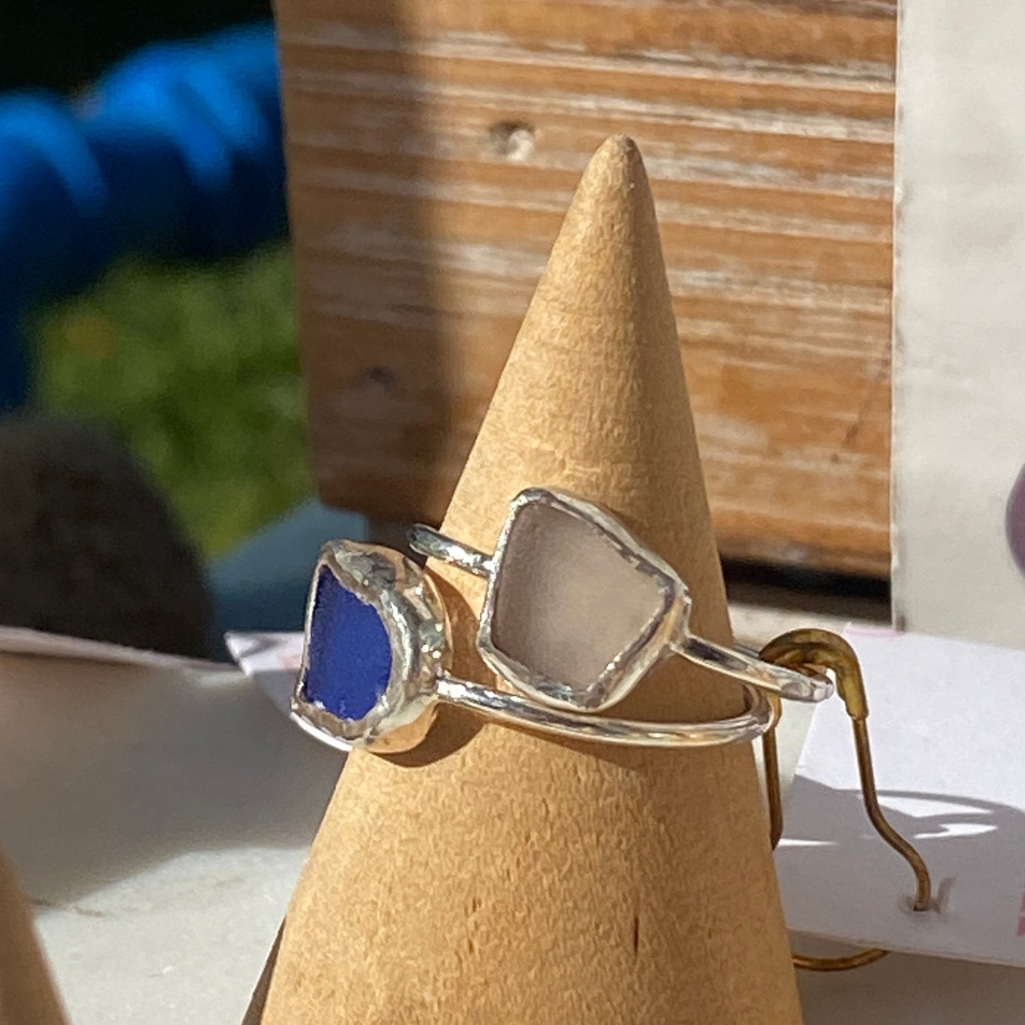 genuine sea glass rings