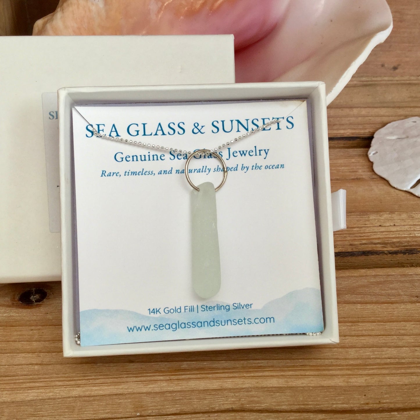 long sea glass necklace