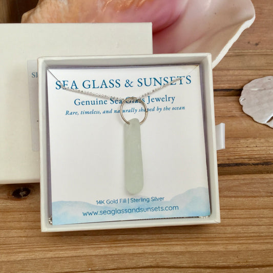 long sea glass necklace