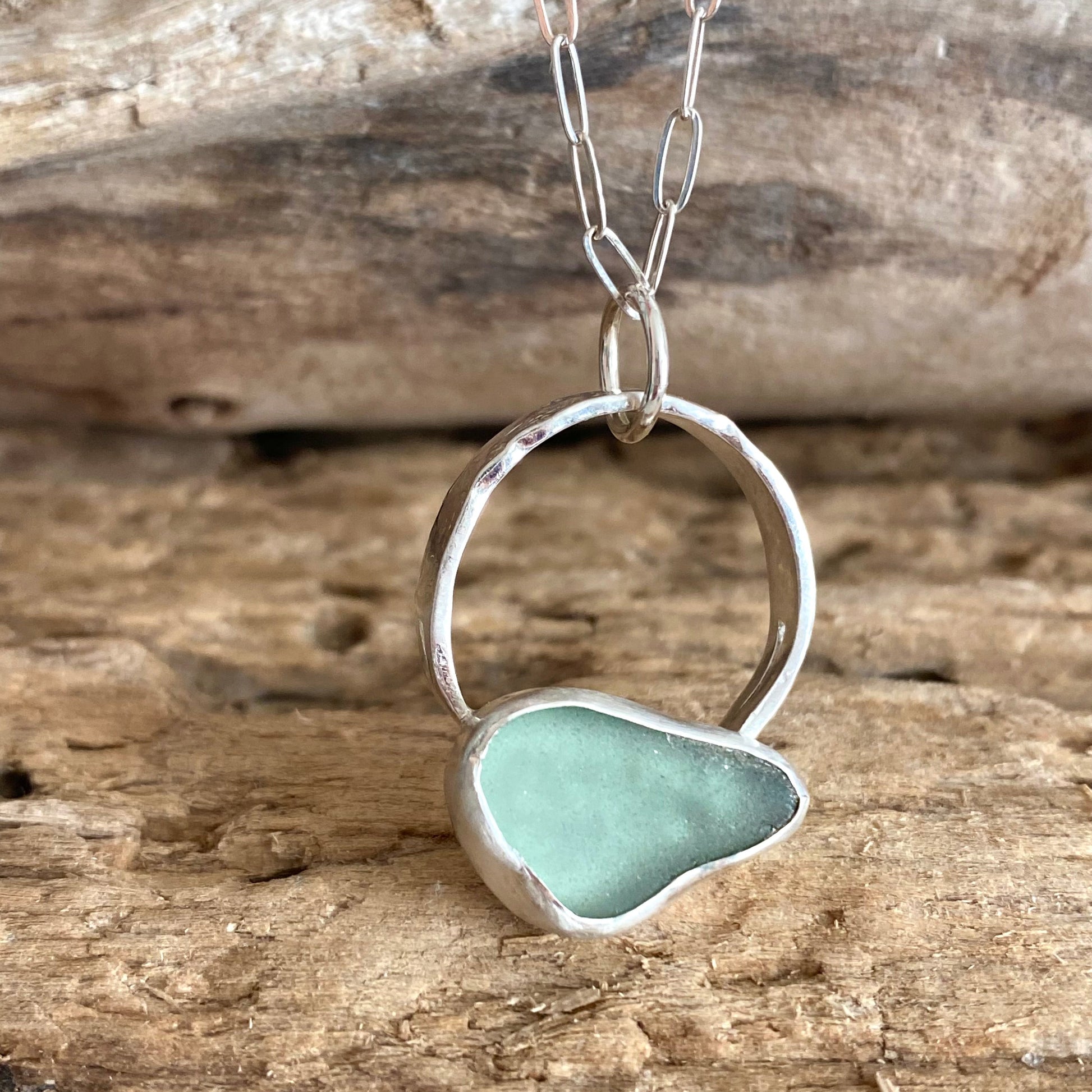 sea glass pendant necklace