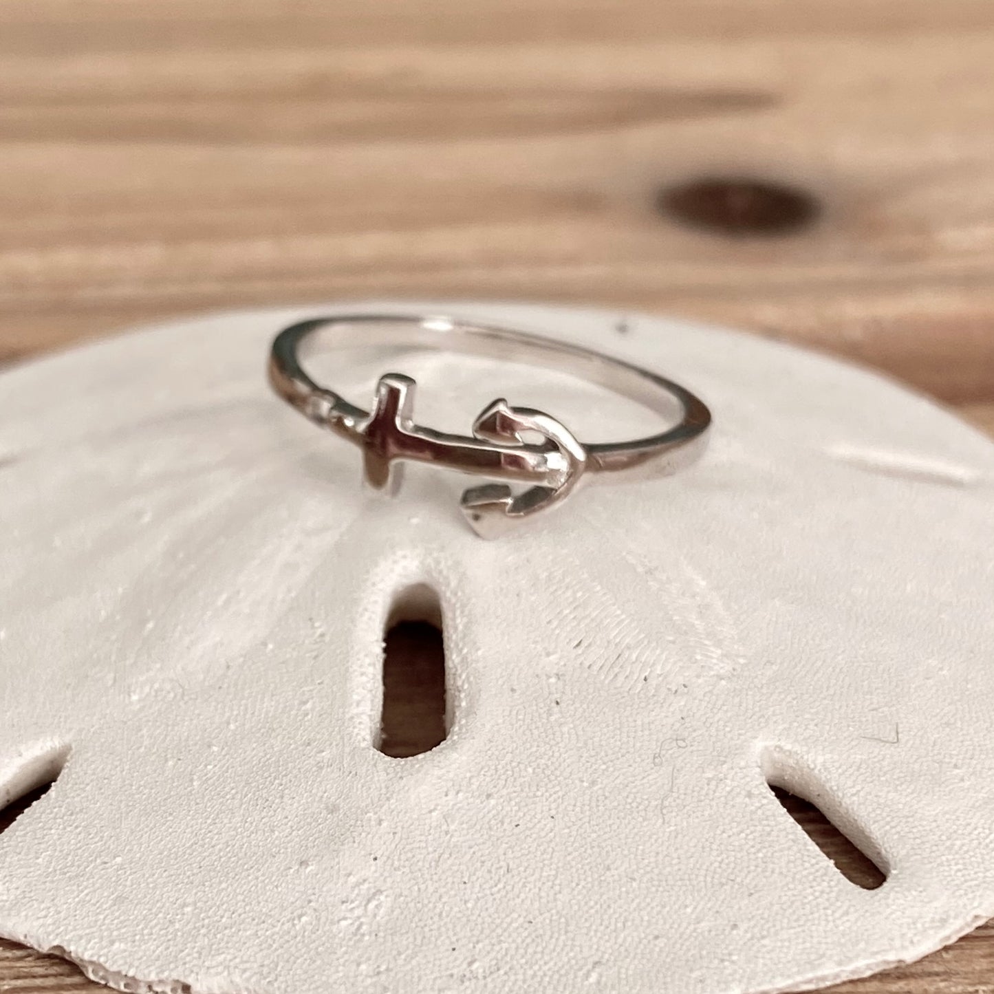 sterling silver anchor ring