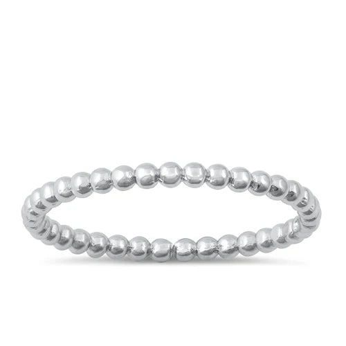 Silver beaded ring